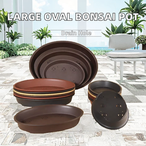 50cm Big Size New <b>Plastic</b> Oval Bonsai Pot Shallow Succulent <b>Planter</b> Garden Pot for Repotting for Floor or Shopping Mall Use - Product Image 2
