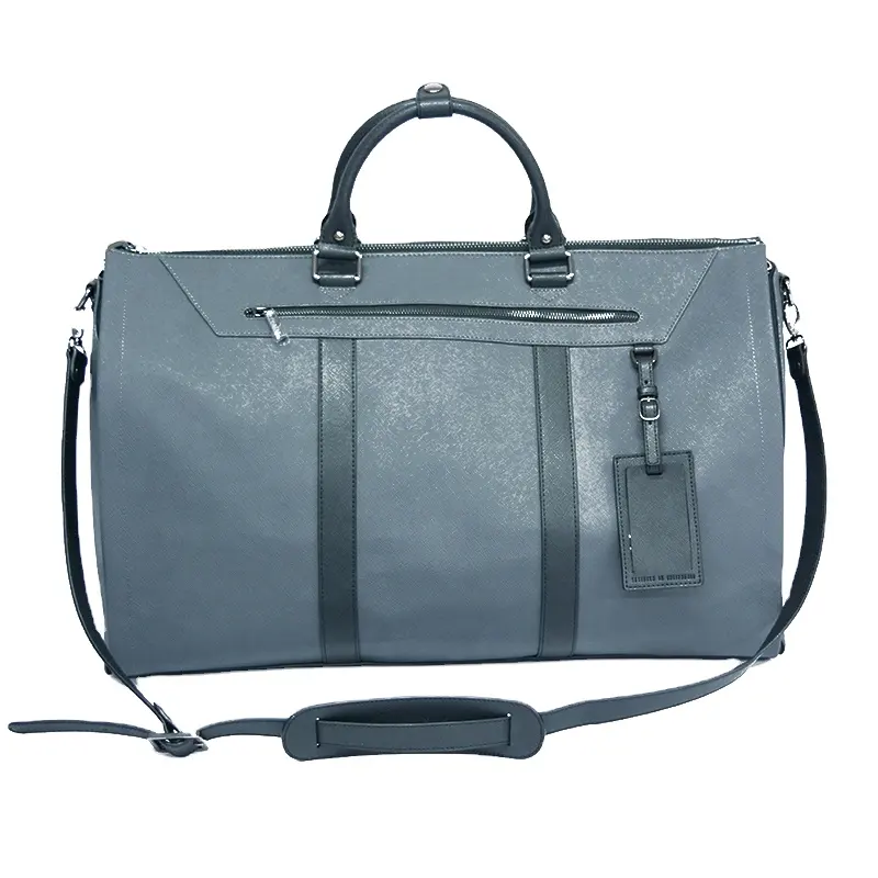 Custom Luxury Multi Functional PU Leather Travel Duffel Bag Clothing Dress Storage Men Suit Garment Bags