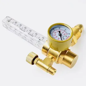 DEM WR1300 Small Brass Argon gas regulator with flowmeter for TIG and MIG Welding