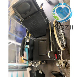 ホットセール PU製ハイバックレスト フルリクライニング 折りたたみ式手動車椅子 マルチポジションリクライニング フリップアップアームレスト エレベーティングレッグレスト - Product Image 5