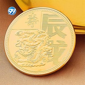 Monedas de Oro de 24k <span class=keywords><strong>con</strong></span> Signos del Zodiaco Chino, Animales Lindos de Dibujos Animados, <span class=keywords><strong>Conejo</strong></span>, Dragón, Bajo Pedido Mínimo - Product Image 6