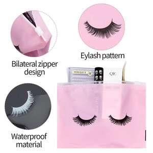 Waterproof Zipper Eyelash Storage Bag Eco Friendly Makeup Tool Bag for Lash Care Essentials - Product Image 4