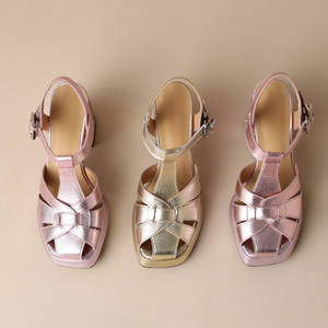 Sandali con Plateau in Vera Pelle Cialisa per Donne, Estate 2024, Nuovissimo Stile Romano, <span class=keywords><strong>Tacchi</strong></span> Alti 9cm, Sandali <span class=keywords><strong>Oro</strong></span> <span class=keywords><strong>Rosa</strong></span> - Product Image 5