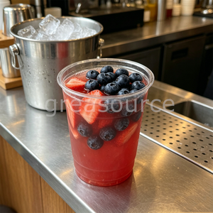 Taza de Té de Frutas Artificiales de 500ml con Fresas y Arándanos Realistas, Bebida de Jugo de Bayas Artificial, Adorno de Plástico para Exhibición en Tiendas de Leche - Product Image 3