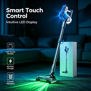 Smart Cordless Stick <b>Vacuum</b> Cleaner LCD Display 50Kpa Brushless Motor Tangle-Free Brush Rechargeable for Home Hard Floor Carpet - Product Image 1