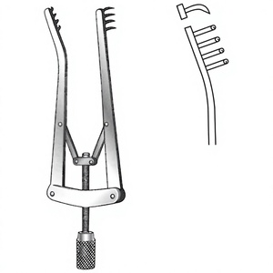 Écarteur chirurgical ALM 10 cm / 4 pouces 6 mm à bout arrondi, instrument médical en acier inoxydable, écarteur de précision pour la chirurgie - Product Image 1