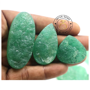Aventurine verte Druzy, qualité supérieure, 100% naturelle, cabochon en aventurine, pierre précieuse non montée pour la création de bijoux. - Product Image 3