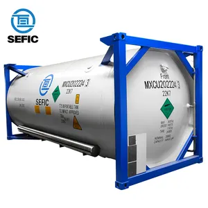 EN STOCK Expédié avec 10 jours 20 pieds Iso Tank Container UN T75 Asme Standard Liquid Gas Storage 20 'Container