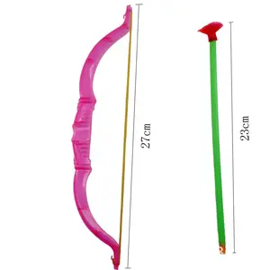 High Quality 27CM plastic bow and arrow toy for kids outdoor shooting toys