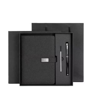 A5 Custom Printing Leather Journal Gift Set Premium <b>Notebook</b> with Pen and Gift Box & Refills Corporate Business Stationery Set - Product Image 1