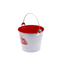Seau à glace en métal galvanisé moderne sur mesure de 5 litres pour bière et vin avec poignées, seaux de refroidissement pour boissons de fête