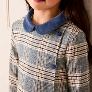 เสื้อโค้ทกำมะหยี่ปีเตอร์แพนคอปกแขนยาวสำหรับเด็กผู้หญิงเสื้อแจ็คเก็ตทรงสลิมฟิตมีซิปสำหรับฤดูใบไม้ร่วง - Product Image 4