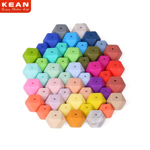 Fast Shipping Eco-friendly Safety Chewable <strong>Silicone</strong> <strong>Beads</strong> <strong>Silicone</strong> Hexagon <strong>Bead</strong> for Baby Teething - Product Image 5