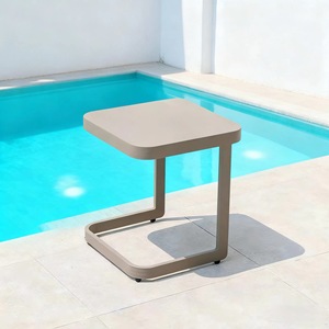 Modern weather-resistant Aluminum <b>outdoor</b> <b>side</b> <b>table</b> Hotel garden poolside villa <b>outdoor</b> dining <b>table</b> - Product Image 1