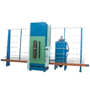 Vertical Glass Mirror Metal Plate Sand Blasting Machine With PLC Control