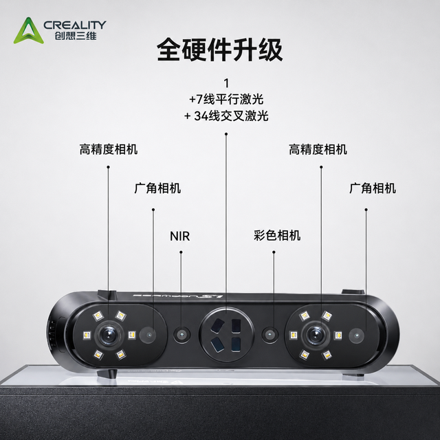 High Precision 3D Portable Full-color Scanning Device Suitable for Automotive Design and Industrial Modeling