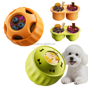 Jouet Puzzle Distributeur de Friandises Congelées <span class=keywords><strong>pour</strong></span> <span class=keywords><strong>Chien</strong></span>, Jouet à Mâcher Anti-Anxiété, Jouet d'Enrichissement à Alimentation Lente <span class=keywords><strong>pour</strong></span> Animaux de Compagnie, Jouet IQ avec Plateau de Congélation - Product Image 1