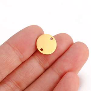 定制标志不锈钢狗牌名称雕刻魅力id名称标签2孔标签12毫米15毫米 - Product Image 1
