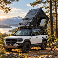 Tente de toit de voiture ADA OVERLAND à installation rapide, tente de camping pour véhicule avec matelas en mousse à mémoire de forme pour les aventures hors route