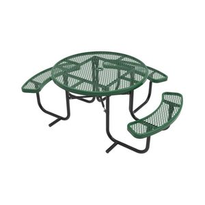 Tavolo da pranzo da Picnic per disabili in metallo rotondo per esterni con panca <span class=keywords><strong>e</strong></span> sedia Set di mobili moderni <span class=keywords><strong>e</strong></span> durevoli da cortile - Product Image 5