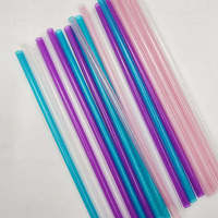 Pailles à boire réutilisables haut de gamme, très vendues, avec strass, 300 mm, 10 mm, en plastique PP de qualité alimentaire, écologiques, couleur personnalisable, pour bars