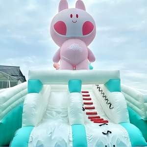 Château gonflable multifonctionnel Safety Pro MANLIAN en PVC avec toboggan, filet de sécurité complet, kit souffleur, certifié CE, pour jeux d'enfants commerciaux - Product Image 1