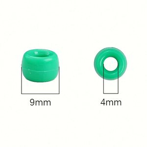 12 Grid Assorted Color Pony Kit 9X6mm Metallic Gold Silver <b>Plastic</b> <b>Barrel</b> Beads Storage Box for Diy Bracelet Making - Product Image 4