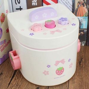 Ensembles de cuisine en bois pour enfants, jouets éducatifs de chef, appareil ludique pour la maternelle, cuiseur à riz pour enfants, jouet alimentaire amusant, design créatif et mignon - Product Image 4