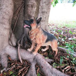 Figurine d'animaux en résine, résine faite à la main, dessin créatif, <span class=keywords><strong>chien</strong></span> de berger allemand, sculpture réaliste, artisanat - Product Image 5