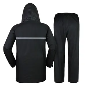 100% Waterproof Hooded Ropa Impermeable Moto Motorcycle Outdoor Raincoat For Men's Reflective Rain Jacket