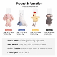 Juguete de Peluche Chirriante para Perros al por Mayor, Resistente a Mordidas, Interactivo, de Chenilla, para Cachorros y Perros Medianos y Grandes, Alivia el Aburrimiento