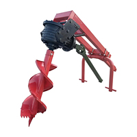 Tarière de sol robuste pour tracteur, entraînée par prise de force, avec attache 3 points, pour plantation d'arbres et clôtures - En promotion