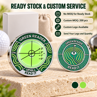 Niveau à bulle portable pour lecteur de green de golf, outil d'entraînement au putting, mesureur de pente en métal pour la pratique sur le terrain et cadeaux pour la vente au détail