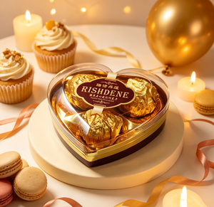 Boîtes cadeaux de gaufrettes fourrées au chocolat en forme de cœur RISHDENE - Product Image 6