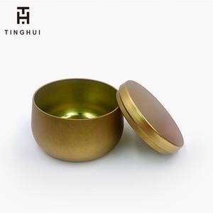 กระป๋องโลหะทรงกลมสวยงามพร้อมฝาปิดสำหรับเทียน ขนาด 4 ออนซ์ 8 ออนซ์ กระป๋องเปล่าสำหรับใส่เทียนพร้อมฝาปิด - Product Image 2