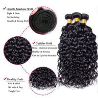 Lots de Cheveux Humains Bruts 100% Naturels Ondulés Profonds avec Closure, Cheveux Brésiliens Vierges 100% Humains Alignés dans le Sens des Cuticules, Non Traités
