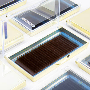 ESSI LASH Extensions de cils individuelles faites à la main en fibre PBT blonde chocolat brun foncé <span class=keywords><strong>couleurs</strong></span> coréennes - Product Image 1