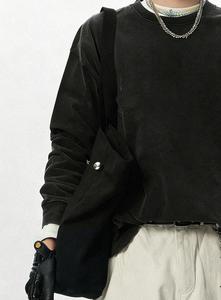 Sudadera Vintage Lavada de Cuello Redondo para Hombre, Oversize con Hombros Caídos, Estilo Urbano, Personalizable con Logotipo, Venta al por Mayor - Product Image 5