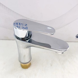 Robinet de lavabo SUS304 à poignée unique, à poser sur le plan, avec cartouche en laiton, mélangeur eau chaude et froide pour meuble de salle de bain - Product Image 2