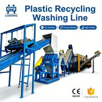 Línea Automática de Lavado de Plástico Rígido, Línea de Reciclaje, Trituración, Lavado y Secado de Botellas, Bidones y Cajas de HDPE y PP
