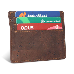 Slim portafogli Carte credito Vera pelle Uomo trong pelle RFID Porta Carte titolare cuoio di sughero - Product Image 3