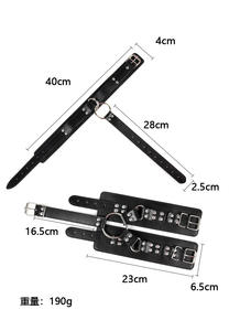 Produsen Kulit Yang Dapat Disesuaikan Tali Pengikat Borgol Pengikat Kerah untuk Wanita - Product Image 6