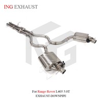 Système d'échappement en acier inoxydable ING Performance Catback pour Land Rover Range Rover Sport L320 L322 3.0T Silencieux avec soupape