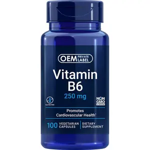 定制标签维生素B6胶囊盐酸吡哆醇250毫克血糖补充剂支持能量代谢维生素补充剂