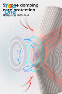 Estabilizadores superiores de un lado Manga de rodillera con almohadillas de silicona de rótula antideslizante Barra de soporte de resorte Función protectora - Product Image 3