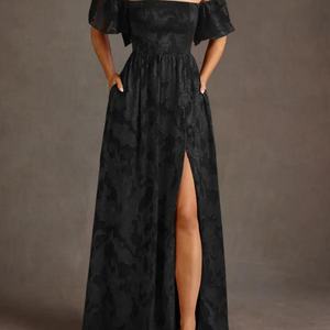 Nuevo Vestido Maxi Negro Victoria, Elegante, Vintage, Transpirable, de Alta Calidad para Mujer - Product Image 3