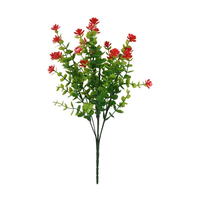 7-takkige Eucalyptus Thee Bloem Kunstbloem Bouquet Huisdecoratie Bloemstukken 35cm Binnen Buiten