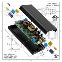 Adaptador de Corriente para Portátil de 150W 4.5*3.0, 19.5V 7.7A, Universal Tipo-C/USB-C, Material Ignífugo para Computadora/PC