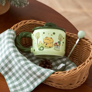 Lelyi haute apparence chat tasse grande capacité <span class=keywords><strong>café</strong></span> eau tasse avec couvercle cuillère mignon dessin animé cadeau tasse en céramique - Product Image 3