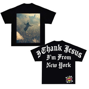 เสื้อยืดคอกลมแขนสั้นสีขาวสำหรับผู้ชาย ลายตัวอักษร สไตล์สตรีท ทรงหลวม ผ้าถัก ยับยาก - Product Image 2